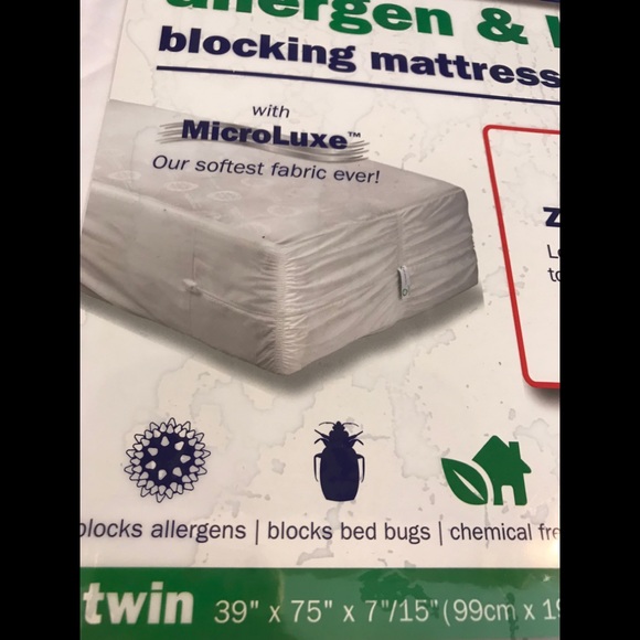 CLEAN REST ALLERGEN TWIN MATTRESS ENCASEMENT NEW - Picture 3 of 6